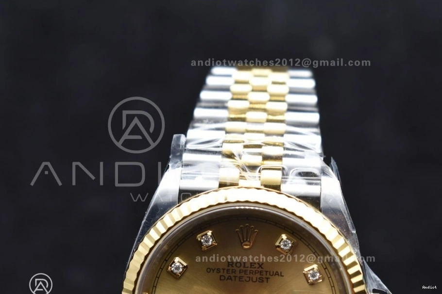 YG SS Dial VR3235 Jubilee 904L Best YG DateJust 36 1:1 126233 Edition Bracelet Diamonds Steel Clean on 1106